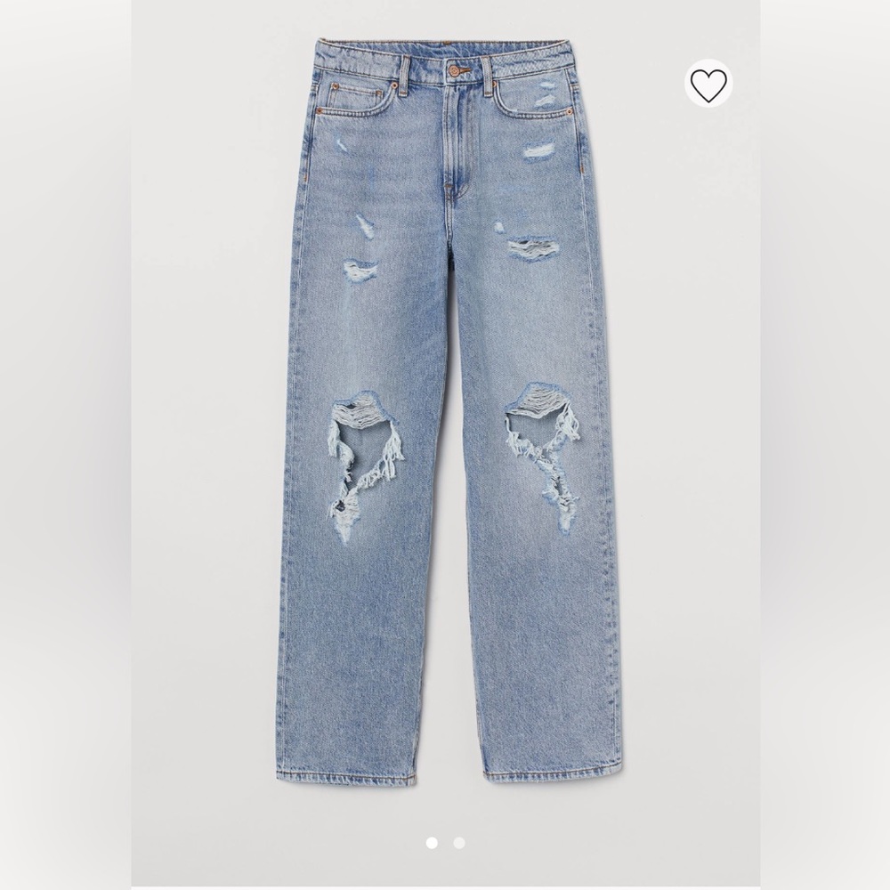 H&M Loose Straight High Jeans